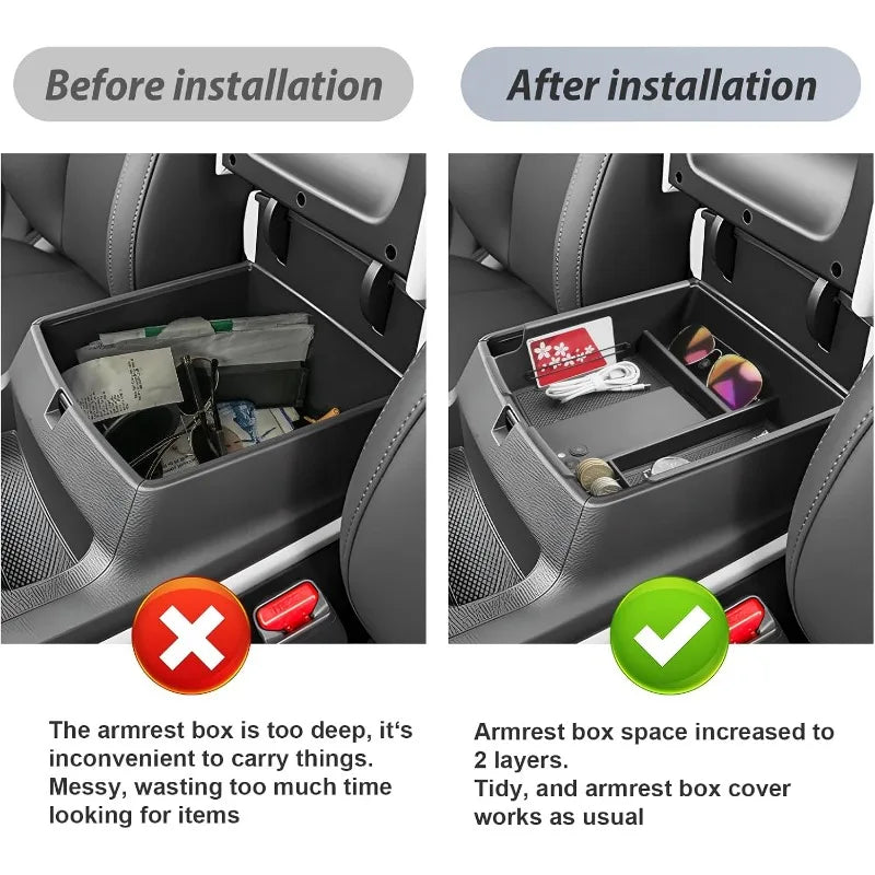 for 2025 Kia Carnival Center Console Organizer for 2025+ Kia Carnival (LX/LXS/EX/SX/SX Prestige) Console Tray Kia Carnival 2025