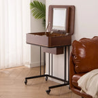 Portable Adult Vanity Table Nordic Woman Wheels Storage Unique Bedroom Dressers Makeup Desk Mirror Penteadeira Furniture Home