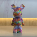 28cm Building Block Bear Statue DIY Creative Animal Sculpture Art Decor Unique Gift for Collectors  Kids Cool Desk Display Model