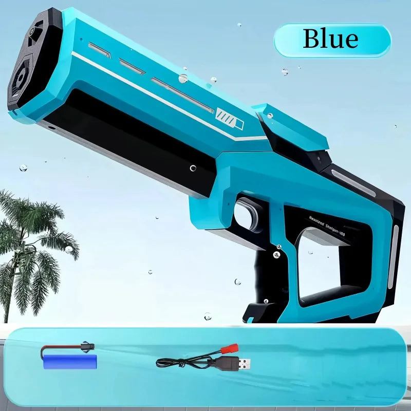 The electric water gun for children's toys can spray water continuously, automatically draw water and has a long range