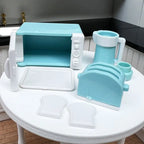 Doll House Furniture Toy Kitchenware Scene Model Mini Kettle Dollhouse Microwave Oven Miniature Bread Machine