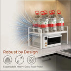 Multi Level Expandable Kitchen Cabinet Rack Layered Storage Organizer Space Saving for Seasonings Dishes Home Use