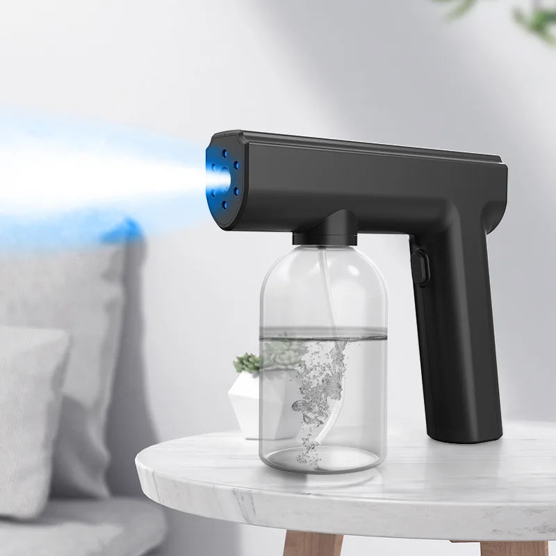 300Ml Barber Nano Blue Light Sprayer, Wireless USB Electric Aftershave Steam Spray Disinfection Gun For Garden Atomizer Tools