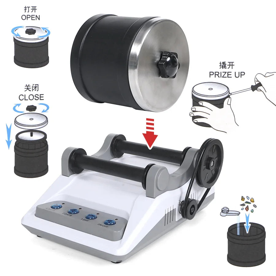 Electric Gem Polishing Machine Children's Fun Physics Science Experiment Set DIY Stone Polishing Machine Test Toy