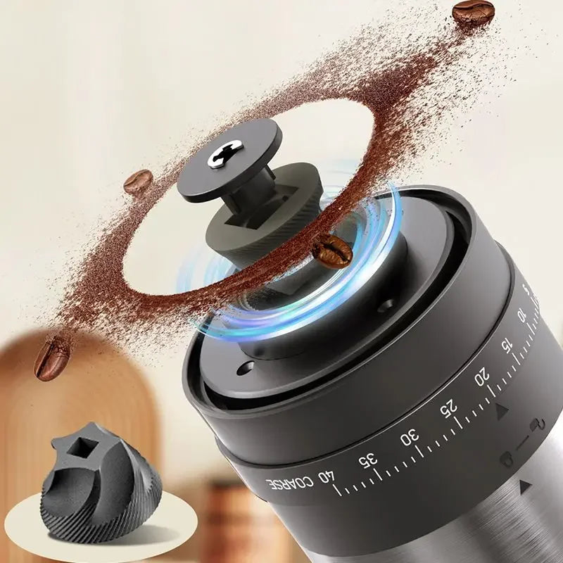 TINSOL 1800mAh Electric Coffee Bean Grinder 40 Speed External Adjustable Home Rechargeable Grinder Convenient Home Coffee Maker