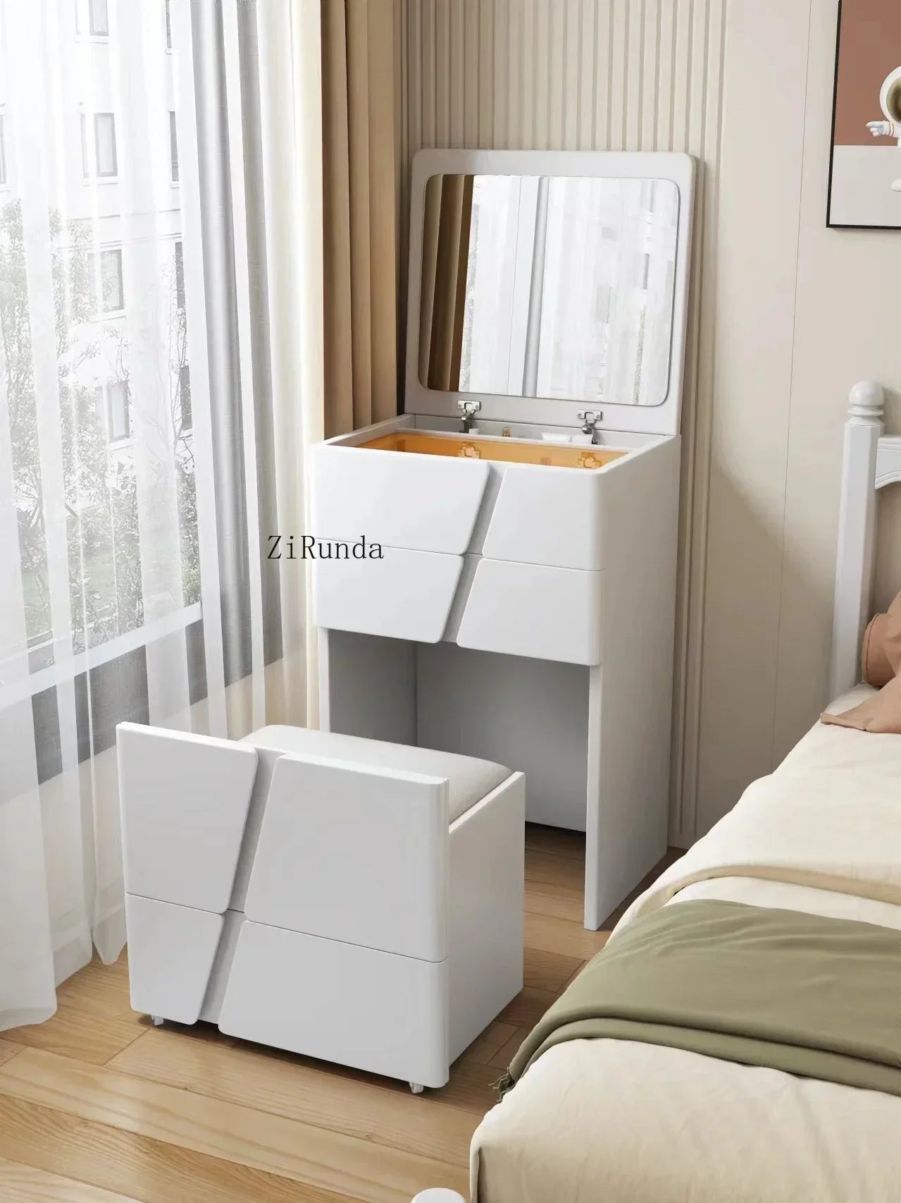 Bedroom Luxury Furniture Woman Dressing Table Home Hotel Makeup Chair Items Girls Organizer Set Bedside Tocadores Dresser Vanity