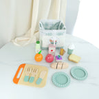 wooden Kitchen toy wooden tableware Food Sets toy  role play Educational Cosplay preschool gifts for kids Kitchen Accessories