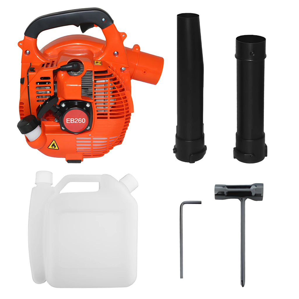 Gas Powered Air Blower 2 Stroke Engine 25.4CC 275.45CFM Air Volume 0.65L Oil Tank Powerful Wind Snow Blower Handheld Leaf Blower