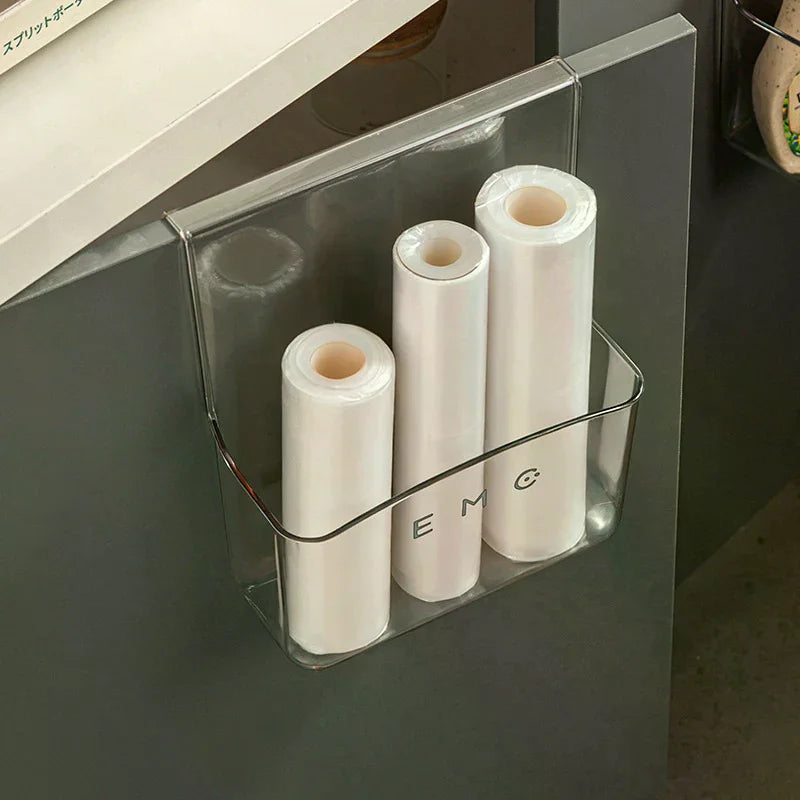 Kitchen Cabinet Door Hanging Rack, Behind-the-door Storage Rack, No-drill Wall-mounted Storage Rack, Transparent And Thickened