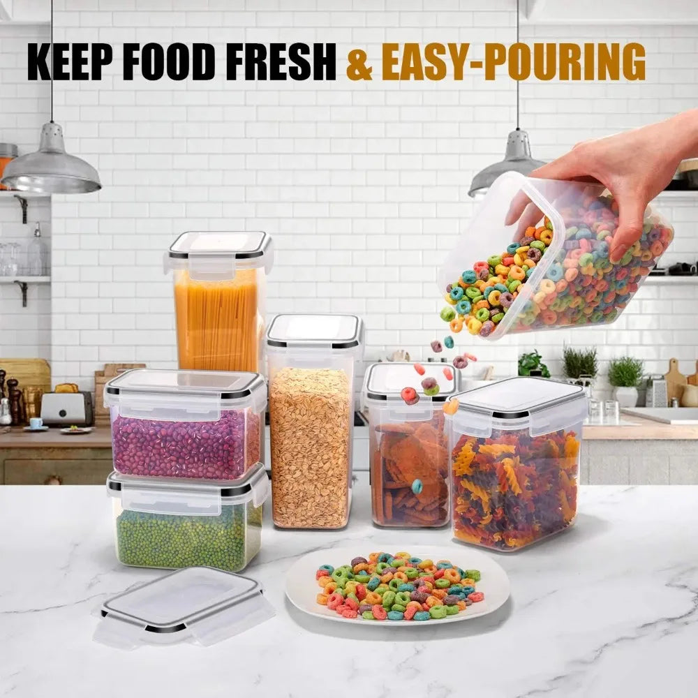 Kitchen 7pcs/set  Food Containers Set BPA Free Plastic Airtight Storage Box