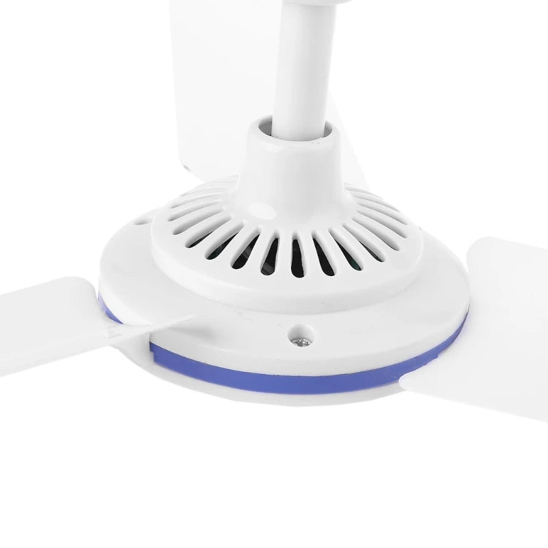 12V Mute Ceiling Fan 19.6inch Silent Camping Tent Hanging Fan without for Outdoor Hiking Bed Home BBQ