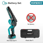 YOFIDRA Brushless 8 inch Electric Pruning Saw Chainsaw Rechargeable Woodworking Saw Power Tool Fit For Makita 18V Battery Pin