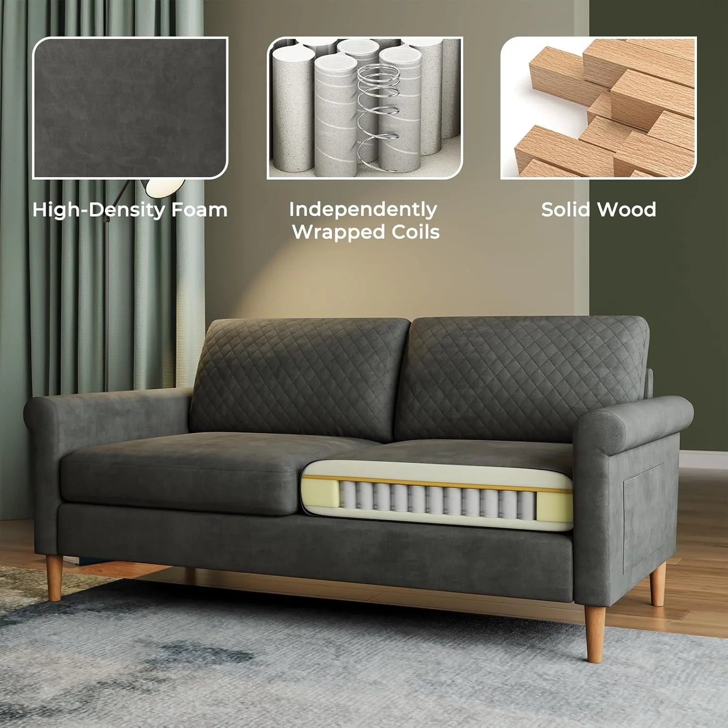 Small Comfy Loveseat Sofa
