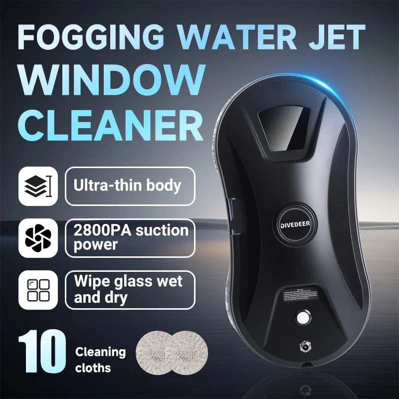 DIVEDEER electric window cleaner one-touch glass cleaning machine home smart wall cleaner window cleaning glass