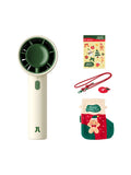 JISULIFE Christmas Special Edition Portable Handheld Fan 4000mAh Battery 5-Gear Fan Gifts for Women Men Kids Gift for Festival