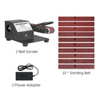 Mini Belt Sander Electric Sanding Polishing Grinding Machine 775 Motor Stepless Speed Multifunction Grinding Tool Set 350W/250W