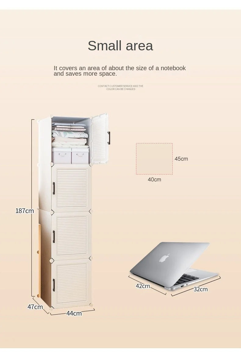 Household Folding Wardrobe Simplicity Dustproof Storage Locke Closet Plastic Collapsible Clothes Cabinets Home Bedroom Furniture