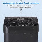 2 Pack 12L Bathroom Automatic Trash Can Touchless Motion Sensor Slim Garbage Can  Lid for Bedroom Living room Office Black