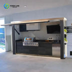 Customized Luxurious Hot Selling Multi-Functional Outdoor Mobile Kitchen Movable Kitchen Easy Install with Combined Sink Fridge