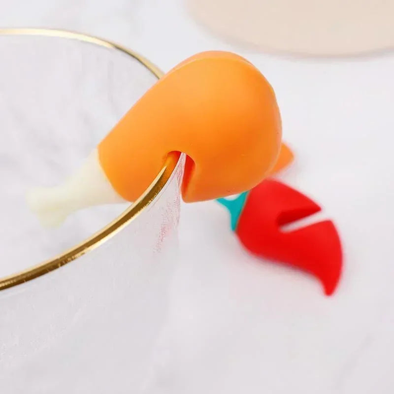 Kitchen Tools Silicone Pot Lid Anti-spill Rack Heat-resistant Anti-Overflow Stoppers Pot Cover Lifter Holder Creative Tools