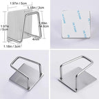 Kitchen Sponge Holder Cleaning Cloth Sink Drip Rack Storage Organization Accessories No-drilling Waterproof Stainless Steel Hook