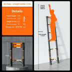 Thickened carbon steel telescopic ladder Multifunctional herringbone ladder Bamboo ladder Lifting  folding engineering staircase