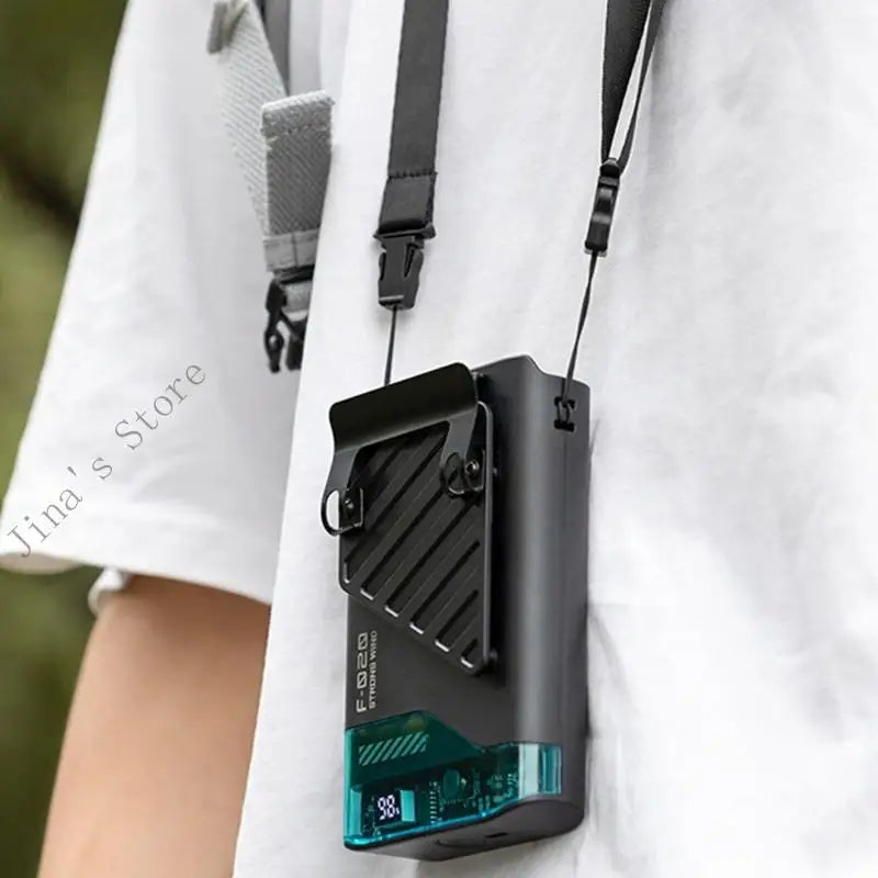 Wearable Belt Fan Portable Clip Fan 4000mAh Travel Fan ABS Texture Wai