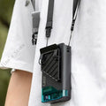 Wearable Belt Fan Portable Clip Fan 4000mAh Travel Fan ABS Texture Wai
