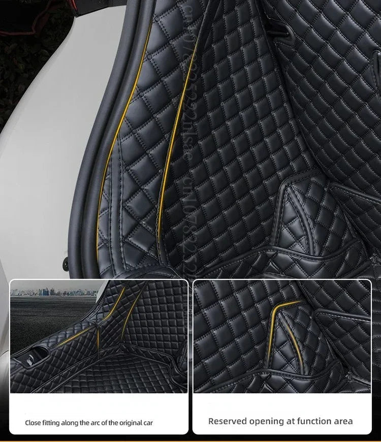 For BYD Dolphin Mini 2025 Custom Car Trunk Mat BYD Seagull Leather Full Coverage Cargo Liner Waterproof Interior Accessories