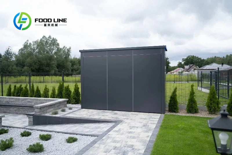 Stylish Outdoor Bbq Kitchen With Shed Modern Design Enhancing Patio Garden And Home Exterior Appearance