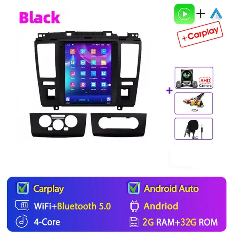 For Nissan Tiida Versa 2004 2005 - 2013 for Tesla Style 9.7" Android 15 Car Android auto Wireless Carplay Radio GPS Navi NO DVD