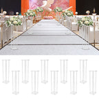 10x Rectangle Acrylic Vases Wedding Centerpiece Flower Stand Pedestal Clear Column For Birthday Party Home Decor 31.5 Inch
