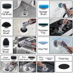 Electric Cleaning Brush Multifunctional Household Cleaning Brush Handheld Shower Scrubber Bathroom Kitchen Spin Scrubber