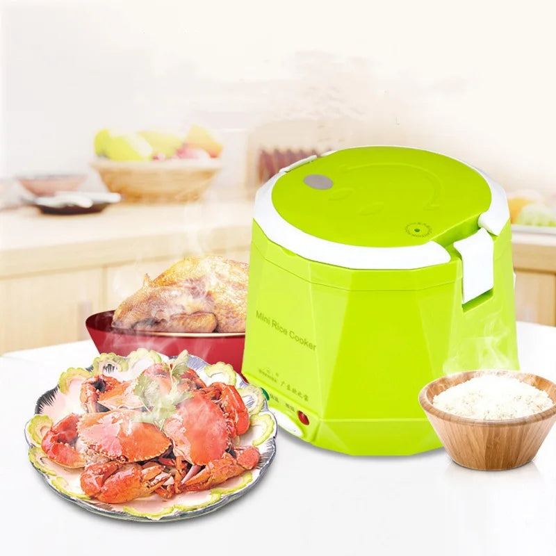 1.6L Mini Rice Cooker Heating Lunch Box Portable Constant Temperature Food Steamer Multifunction Pot For Car Truck 12/24V