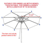 Parasol Replacement Cloth Outdoor Garden Banana Umbrella Cover Waterproof Sunshade Canopy For 6 Ribs/8 Ribs Parasol