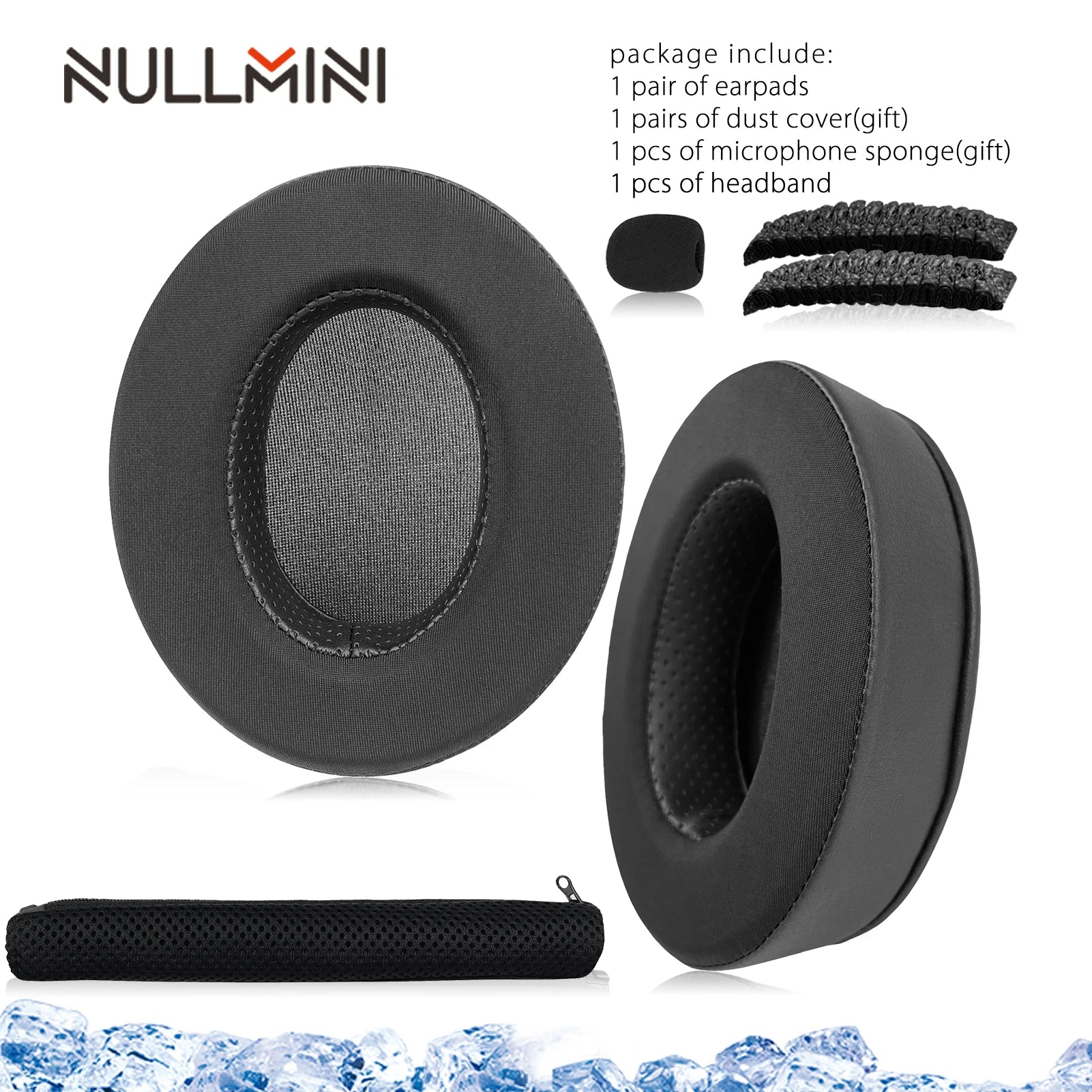 NullMini Replacement Earpads For Logitech G Pro X Headphone Cooling Gel Earmuffs Ear Cover Headband HeadBeam