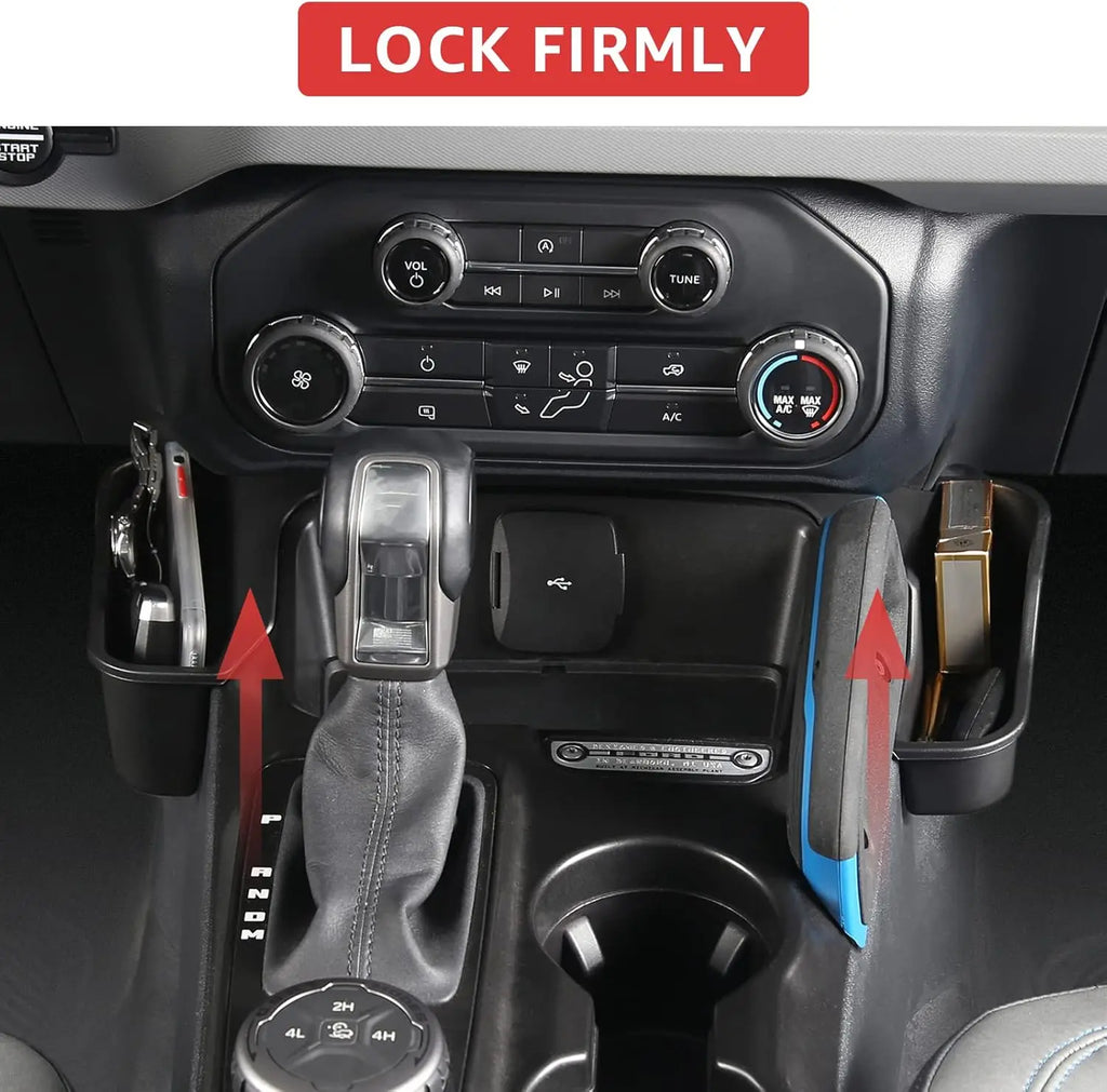 Center Console Organizer Tray For Ford Bronco 2/4 Door Gear Shift Storage Box Additional Interior Storage Accessories
