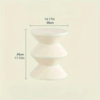 Chic Shoe Changing Stool, Elegant Hourglass Shaped Round Stool Perfect for Living Room & Bedroom - Available in White/Black