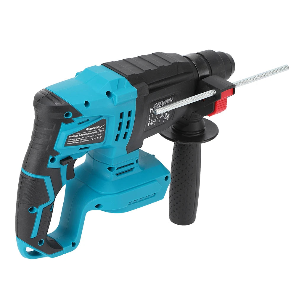 Cordless Brushless 1-1/8" SDS-Plus Rotary Hammer Drill-2-in-1 Multi-functional Heavy Duty Hammer Drill with Safety Clutch