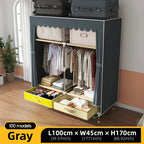 Large Fabric Wardrobe Portable Closet Organizer Multi-layer Dustproof Storage Cabinet for Rental Room or Bedroom