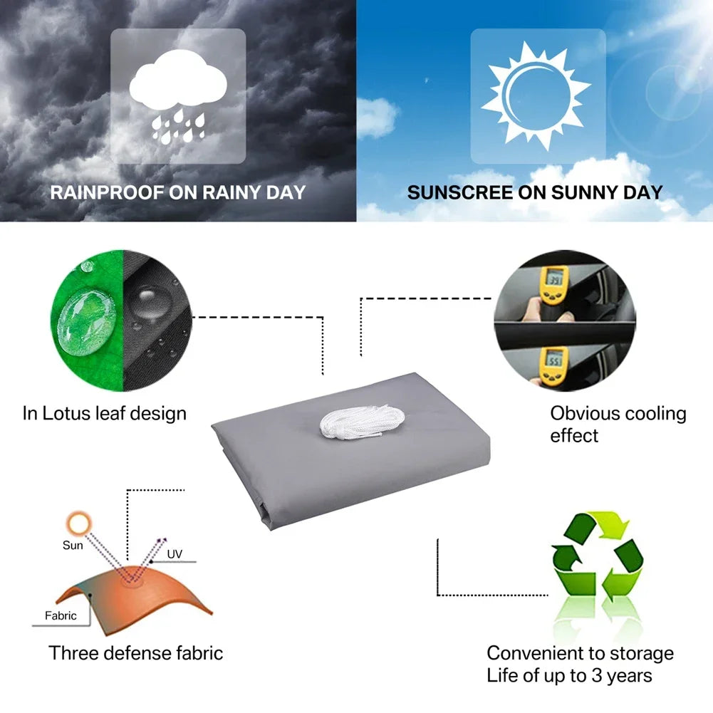 5x4M/4x6M Waterproof Large Sun Shelter Sunshade Protection Outdoor Canopy Garden Patio Pool Shade Sail Awning Camping Shade Net