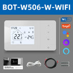 Beok Tuya Heating/Cooling Thermostat for Gas Boiler Smart Home Battery-powered Thermoregulator Daily programming Work with Alexa