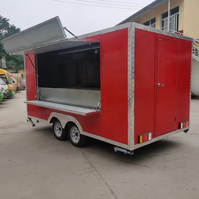 Fast Food Caravan Mobile Kitchen Truck Shipping Container Food Trailer with Complete Cooking Equipment