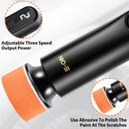 Cordless Car Polishing Machine 12000rpm USB Rechargeable Electric Car Buffer with 3 Speeds Portable Electric Scratch Repair Too