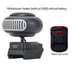 170W Portable Small Space Heater Battery Powered Desktop Heating Fan 2