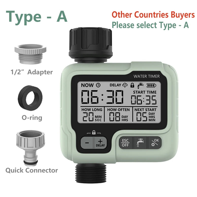 Eshico HCT-322 Automatic Water Timer Garden Digital Irrigation Machine Intelligent Sprinkler Outdoor Use to Save Water &Time
