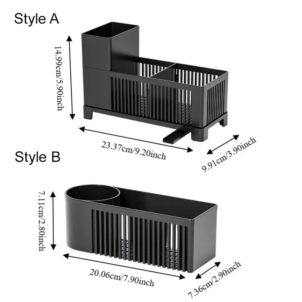 Well-ventilated Kitchen Sink Organizer Space-saving Sponge Holder Sink Sponge Storage Basket Plastic Kitchen Drain Rack
