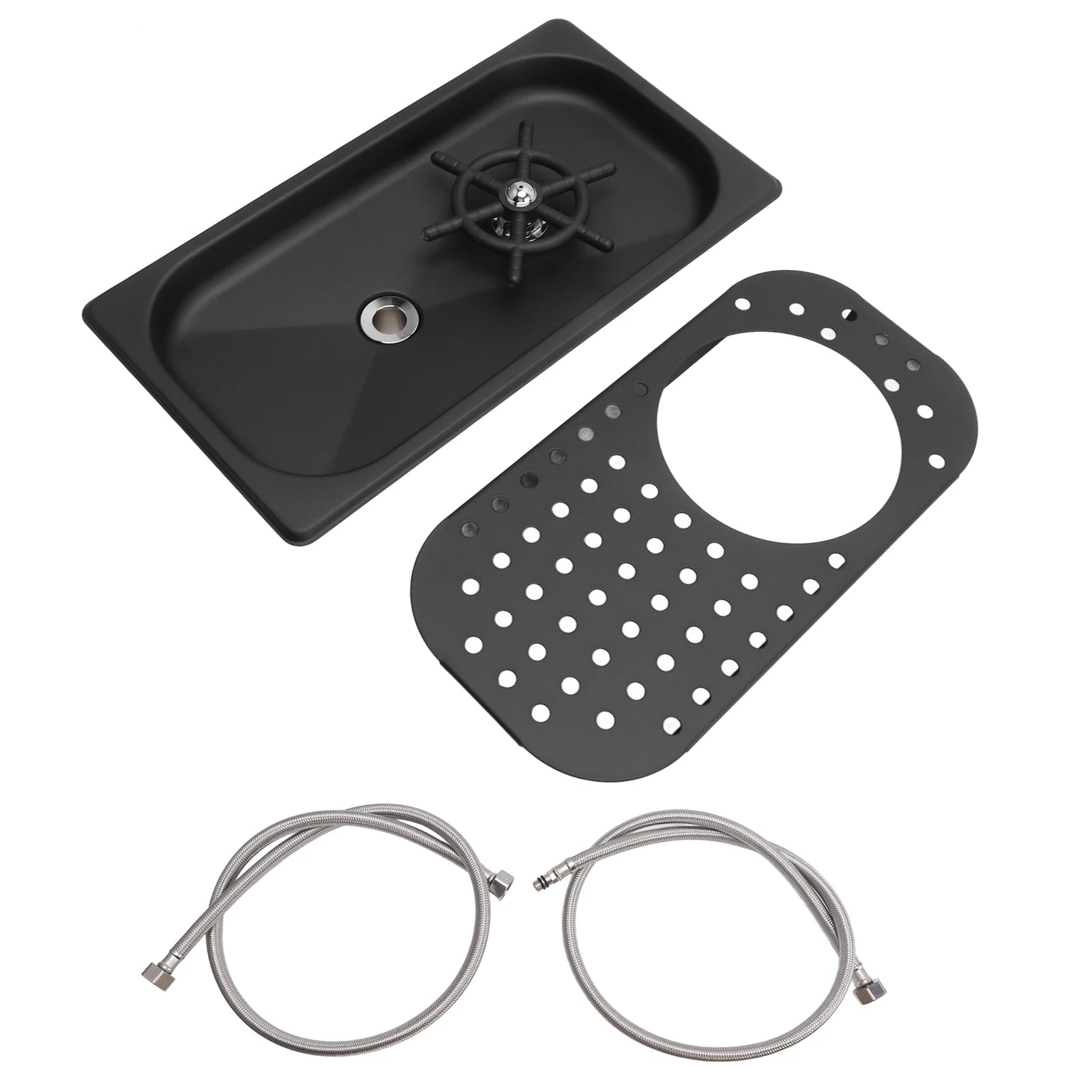 304 Stainless Steel Pitcher Rinser Cup Washer Glass Cleaning Rinser High Pressure Washing With Drain Drip Tray Hose for Bar