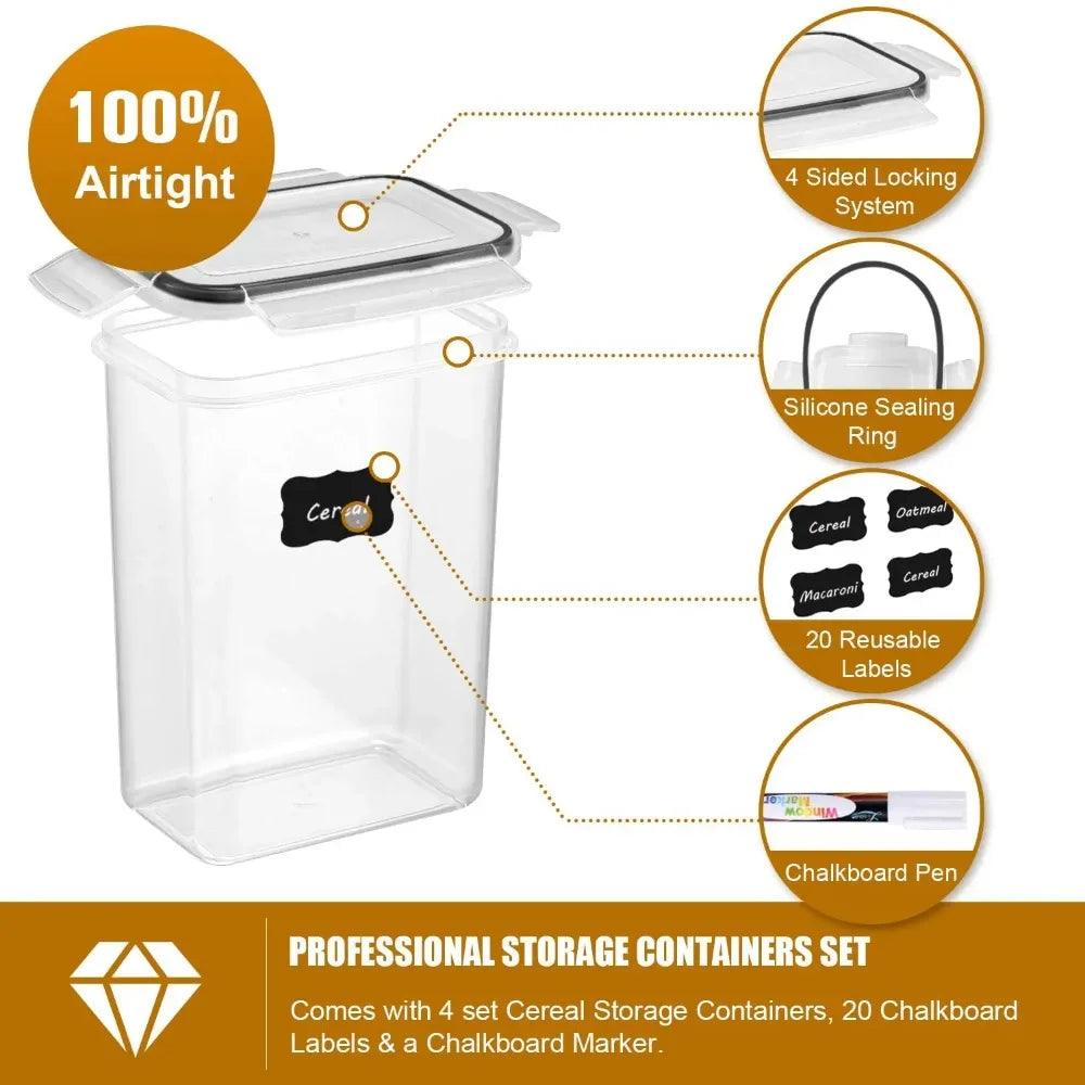 Kitchen 7pcs/set  Food Containers Set BPA Free Plastic Airtight Storage Box