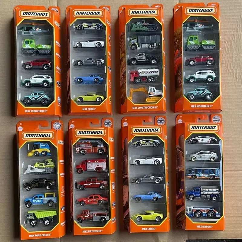 [Genuine]Matchbox Original Five Car Set Die Casting Alloy Toy Model Track Car Collection Decoration Surprise Gifts Play Vehicles